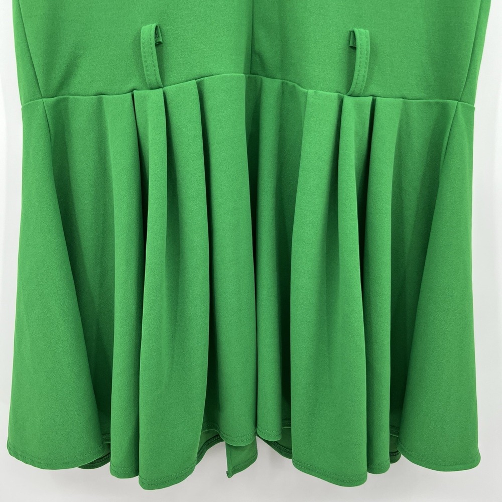 Vamp Deadstock Y2K 90s Women's XL Vintage Green Sleeveless Mini Skater Dress NWT - Picture 7 of 9